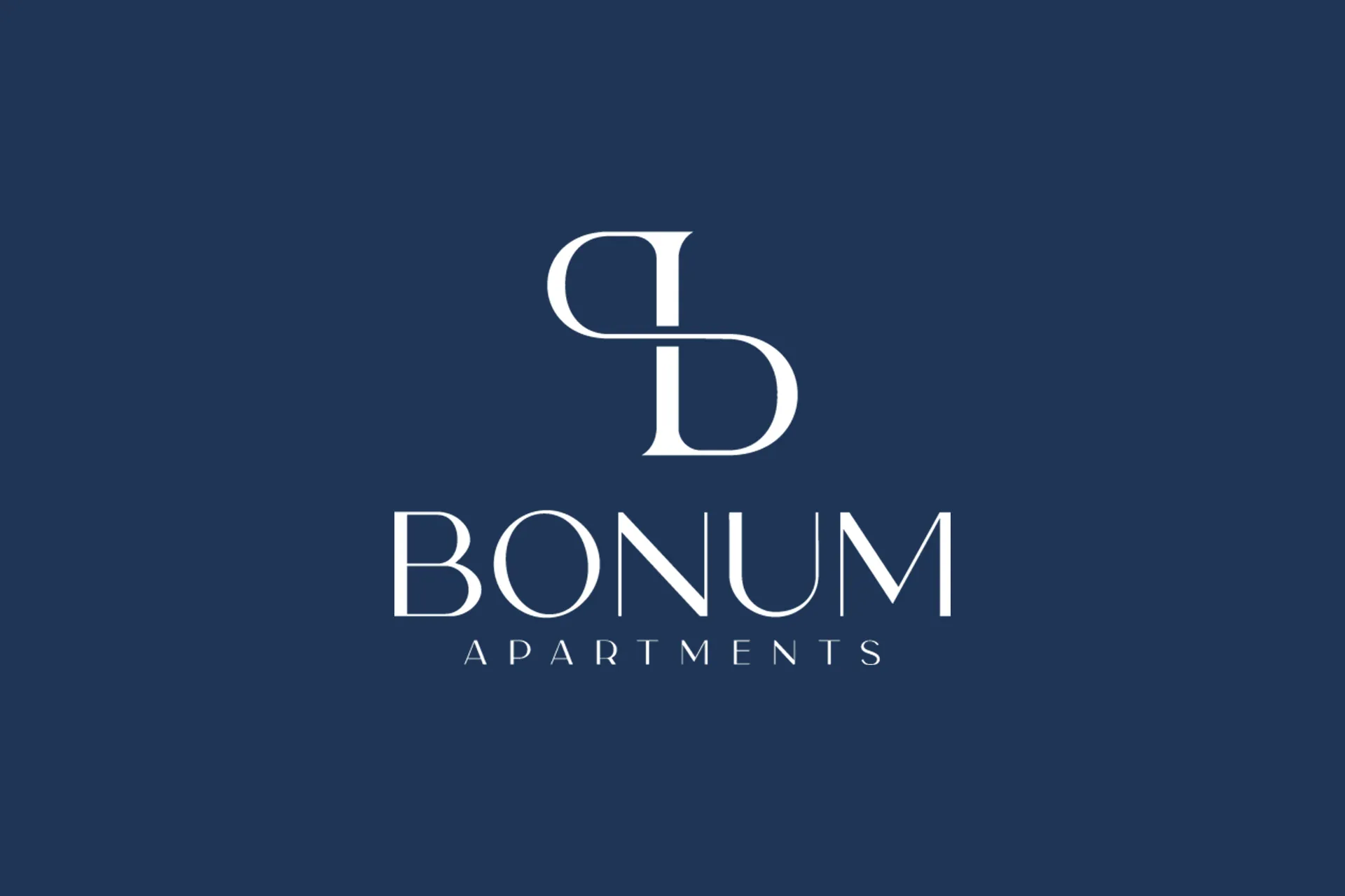 Finalni Bonum Apartments logotip i AB monogram
