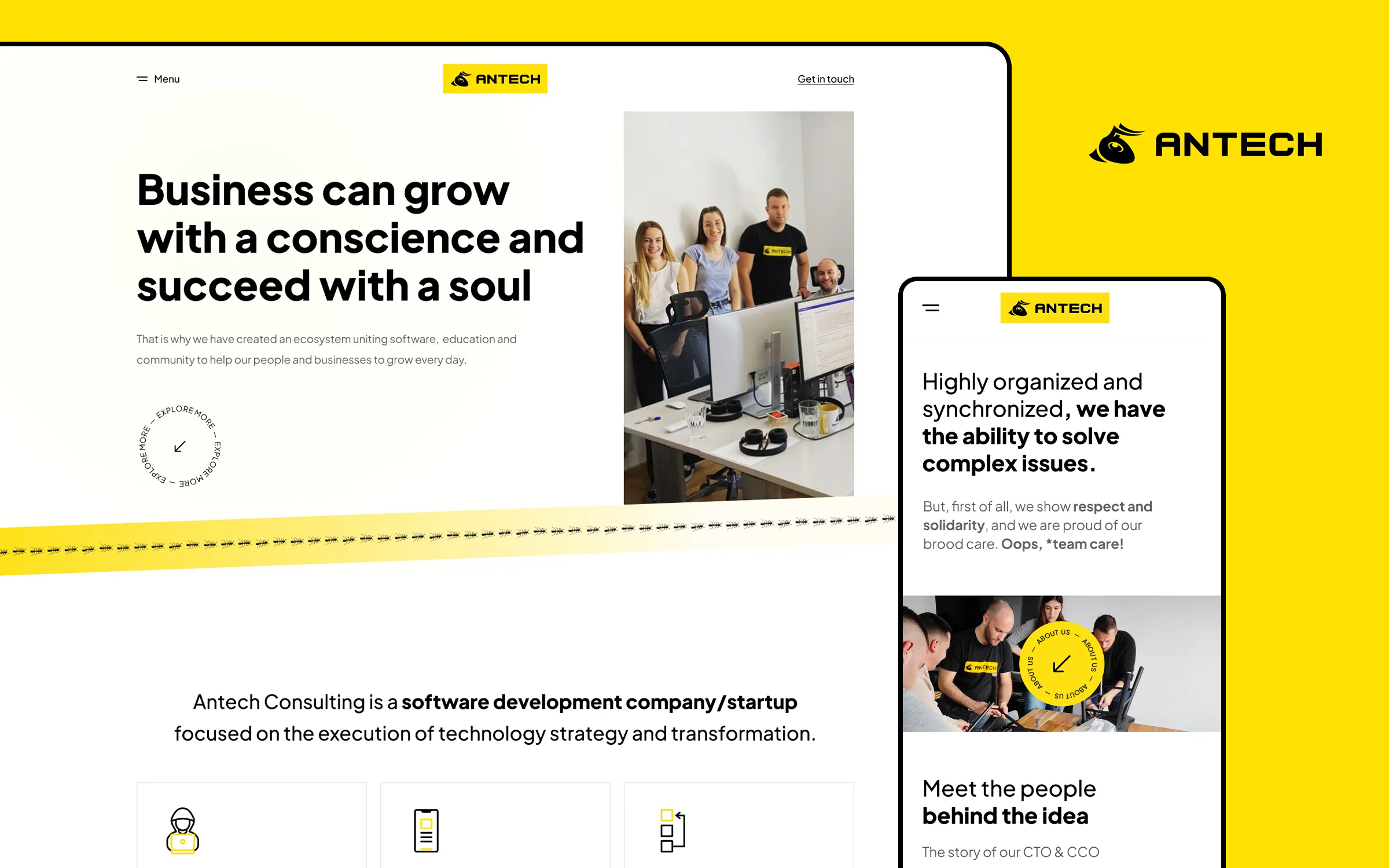 Antech Consulting UX/UI dizajn web-stranice