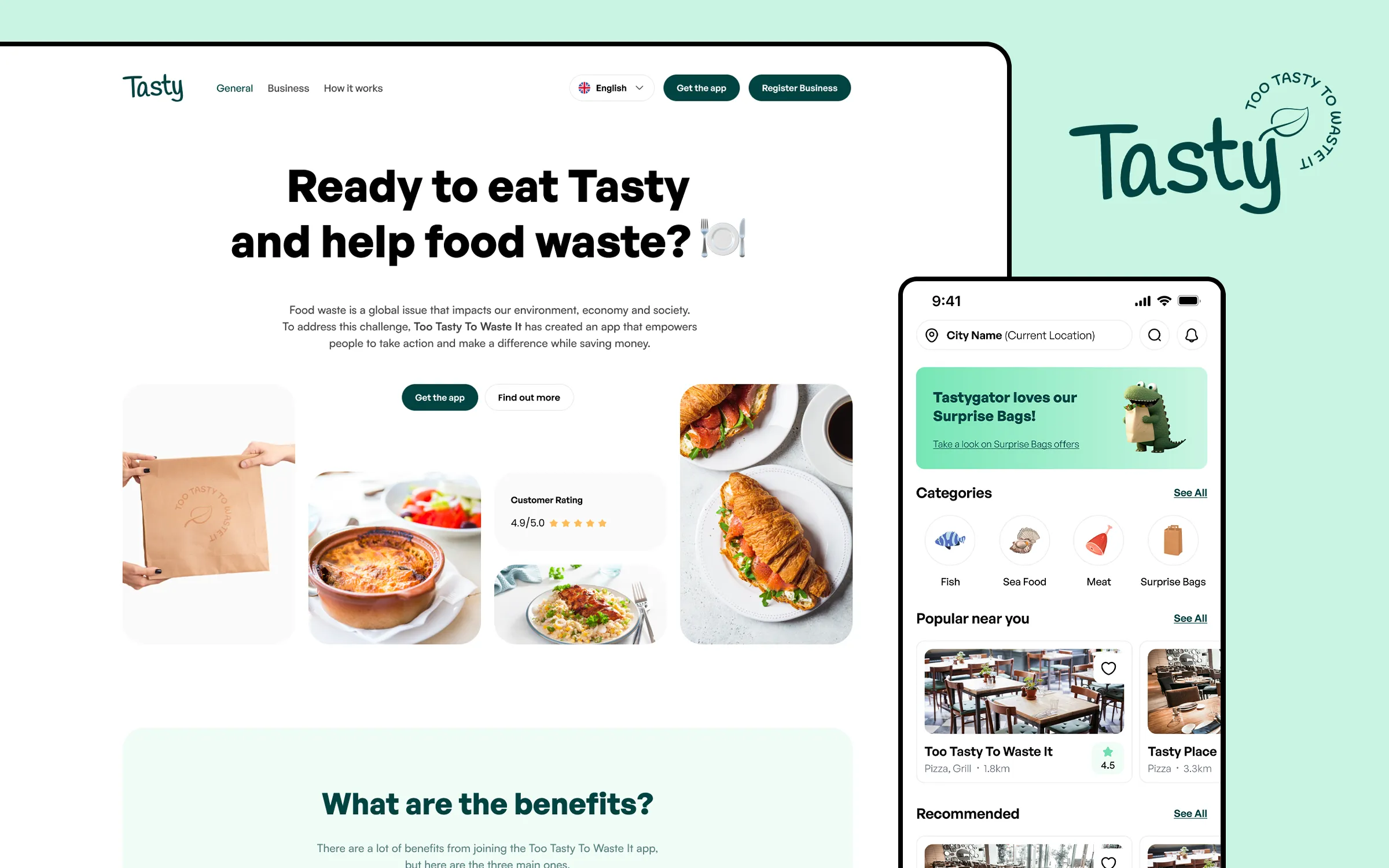 Tasty vizualni identitet i Tastygator